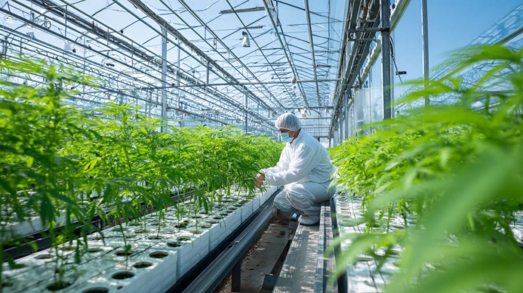 cannabis-hersteller-plantage-doku-foto-arbeiterin-pruefen-zucht-30-tage